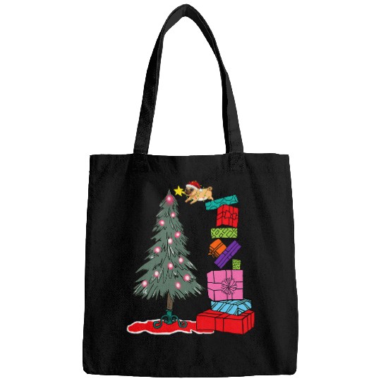 pug christmas Bags
