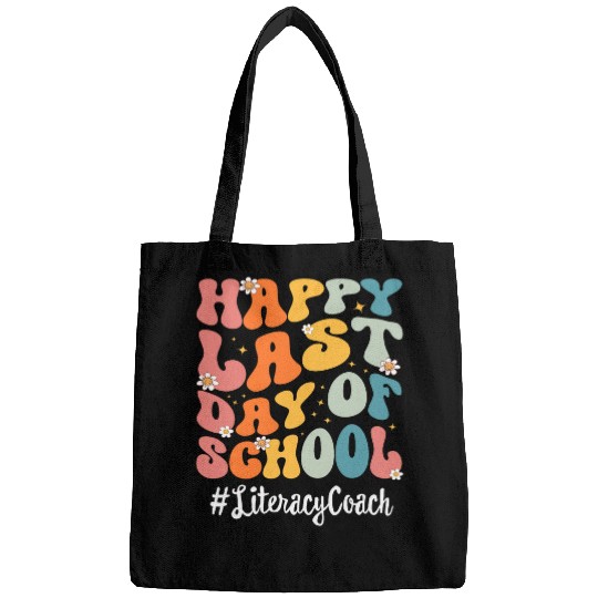Retro Literacy Coachs Happy Last Day Of School Teacher Bags