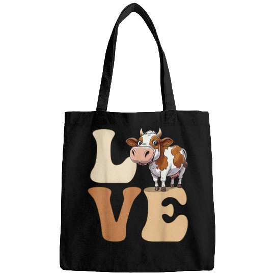 Hereford Cow Farmer Hereford Cattle LOVE Bags