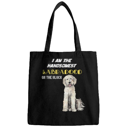 The handsomest labradoodle Bags