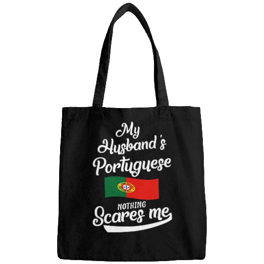 Portuguese Husband Portugal Wife Anniversary Wedding Graphic Bags