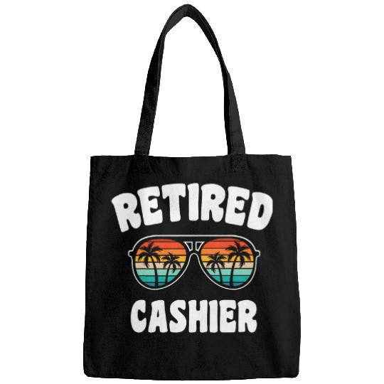 Retired Cashier Funny Retirement Congratulations Bags