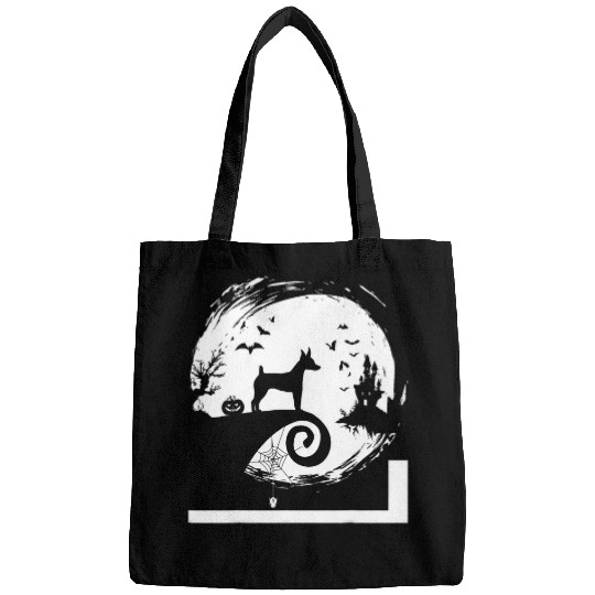 Toy Fox Terrier Halloween Costume Moon Silhouette Creepy Bags