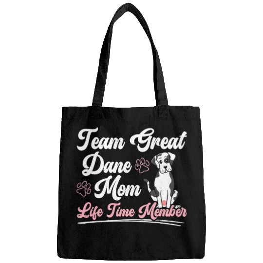 Dog Great Dane Breeder Mom Dog Owner Great Dane Mom T-Shirt Bags