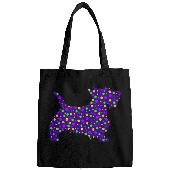 Dog Scottish Terrier Scottie Scottish Terrier Mardi Gras Dog Party v3 Bags