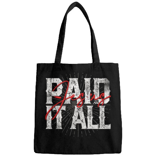 Jesus Paid It All vintages Art Graphic Gospel Christian Bags