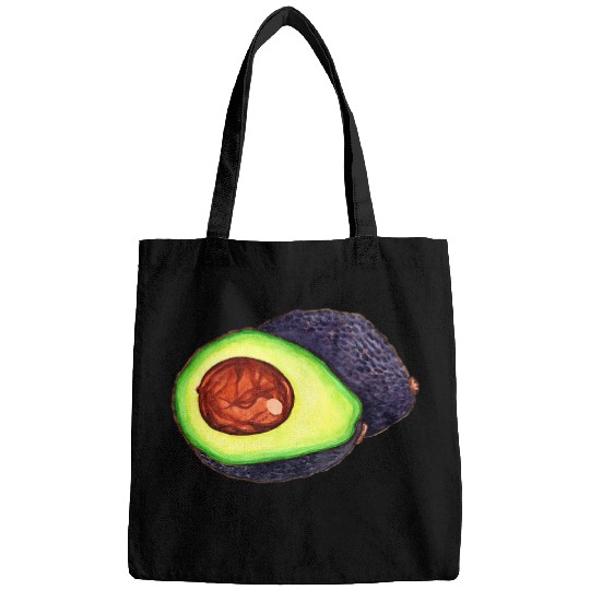 Watercolor Avocado Illustration Guacamole Bags