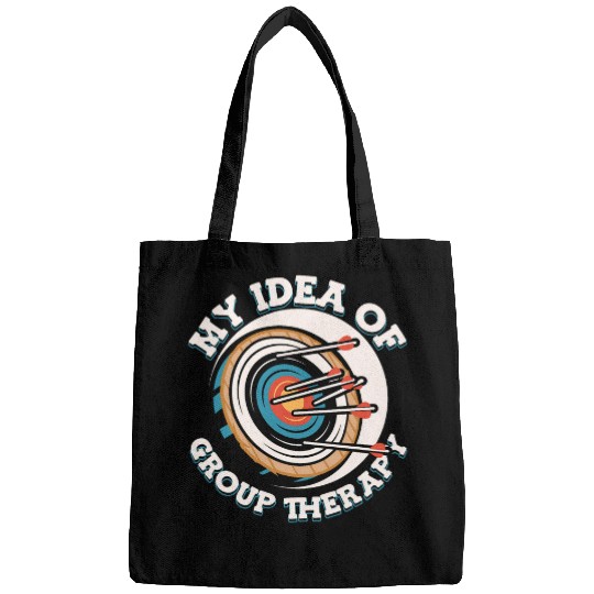 My Idea Of Group Therapy Bow Arrow Club Archery Coach Bags