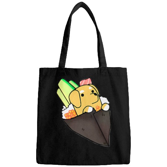 Labrador Lab Dog Sushi Rolls Pocket Japanese Kawaii Dog Mom Bags