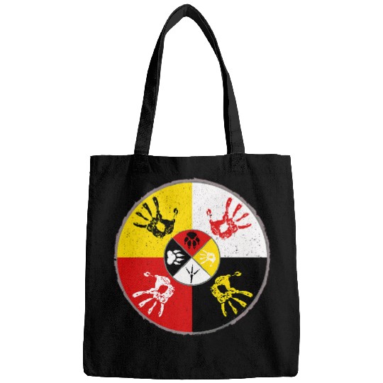 Native Americans medicines Wheel MMIW Hand Bags