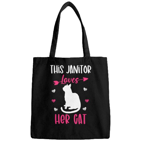 This Janitor Loves Her Cat Funny Cat Owner Bags