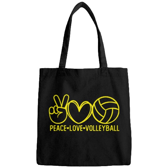 Peace Love Volleyball Sports Mom Game Day Team Coachs Mama 2 Bags