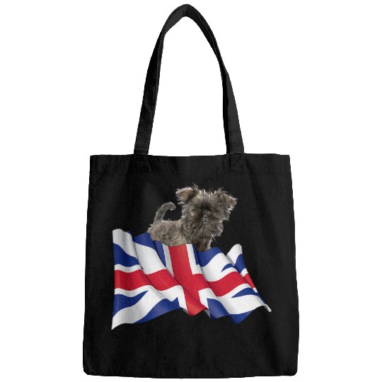 Union Jack Flag Dog Affenpinscher Bags