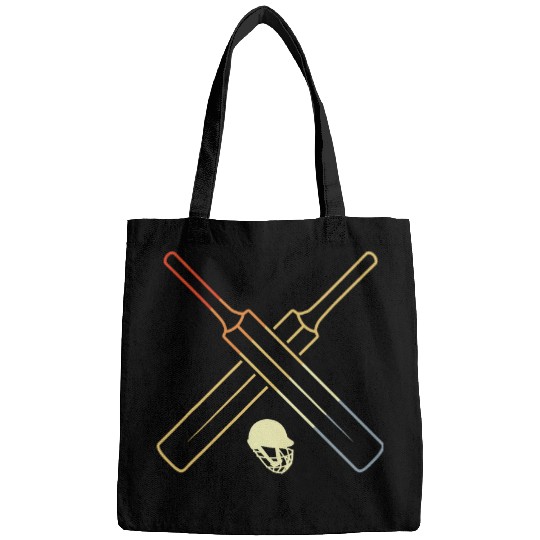 vintages Bat And Helmet Cricket Lover Bags