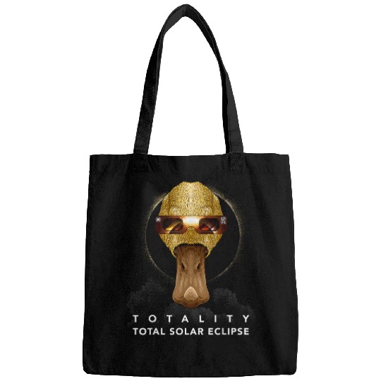 Solar Eclipse Duck Wearing Eclipse Glasses Farmer Bags