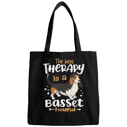 The bests Therapy Basset Hound Dog Mom Dad Funny Gift Bags