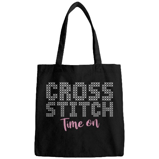 Time On Cross Stitch Needlepoint Art XStitching Bags