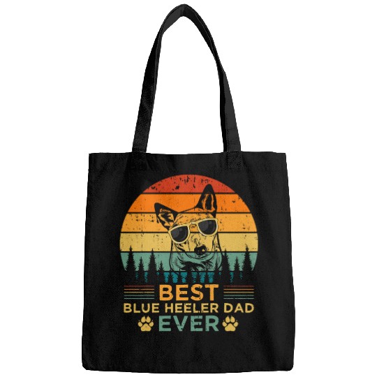Mens Retro vintages Sunset bests Blue Heeler Dad Fathers Day Bags