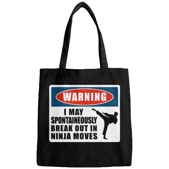 TKD Korean Martial Arts Tae Kwon Do Fighter Warning I May Bags