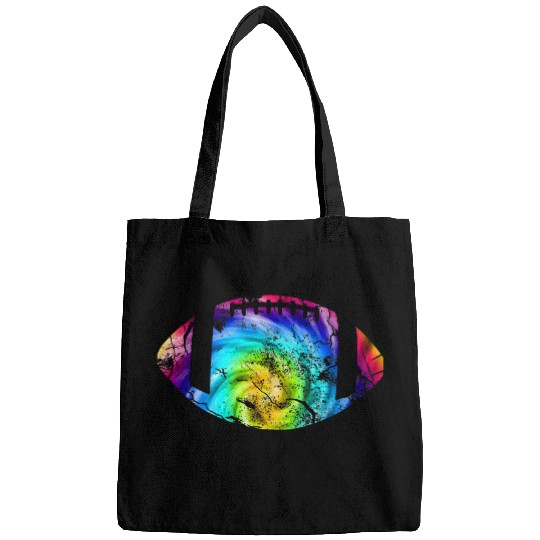 vintages Football Tie dye water color sports fan coach Bags