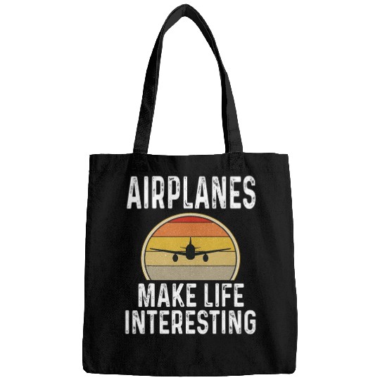 Airplanes Make Life Interesting Aviation Airplane Pilot Bags