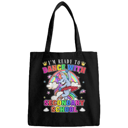Kids Cute Funny Ready To Dance With Secondary School Kids Printed Bags
