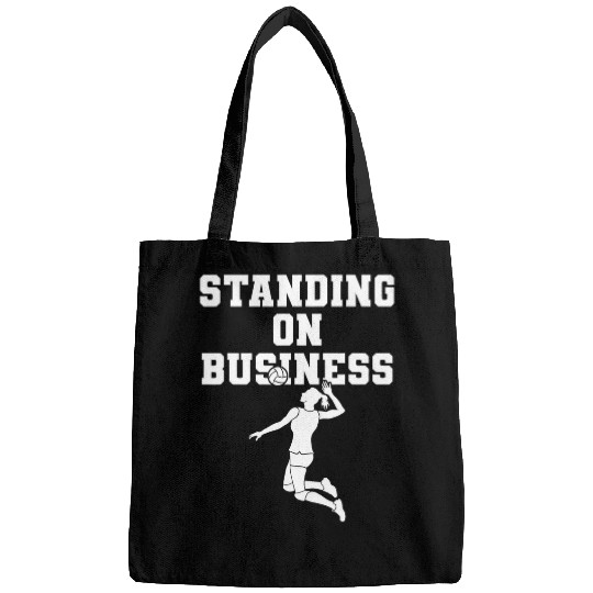 Volleyball Standing On Business Women Volleyball Team School 1 Bags