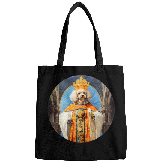 Toy Poodle The Pope Funny Dog Religious Bags