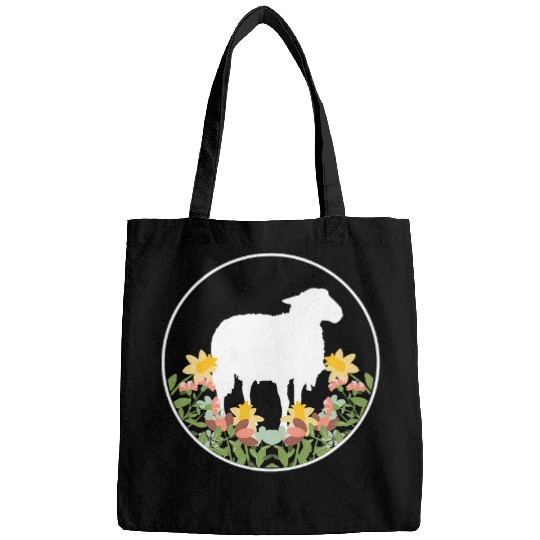 Sheep 2Farm Farming Livestock Cute Floral Flower Bags