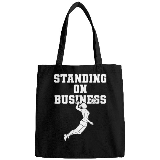 Volleyball Standing On Business Women Volleyball Team School Bags