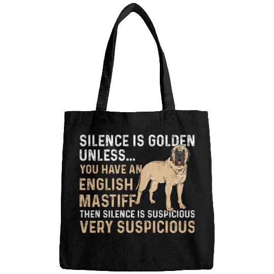 Mastiff Dog Silence Is Golden English Mastiff Bags