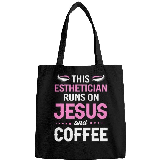 This Esthetician Runs On Jesus And Coffee Beautician Bags