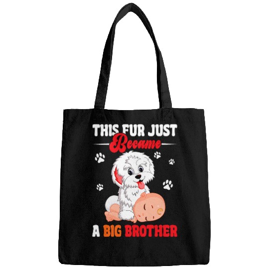 This Fur Just Became Big Brother Bichon Frise Expecting Baby Bags