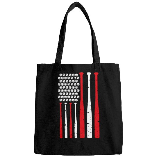 USA American Flag Baseball Red White Blue 4th of July Top 2 Bags