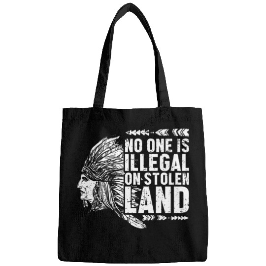 Native Indians No One Is Illegal On Stolen Land Indigenous Bags