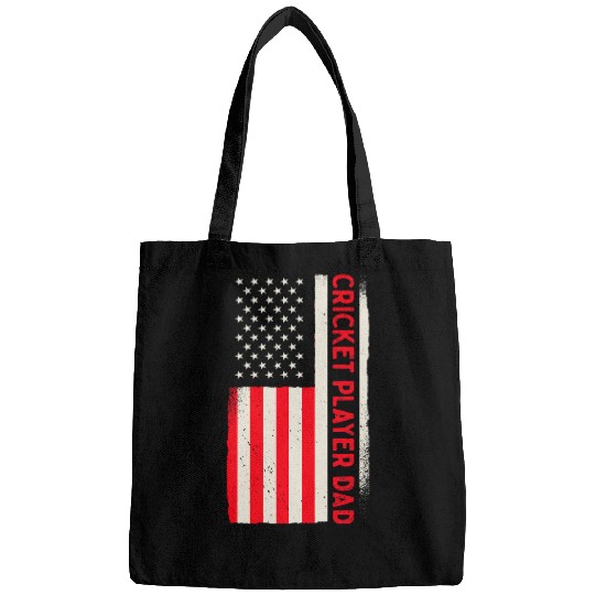 Patriotic Cricketer Coachs Cricket Player Dad American Flag 1 Bags