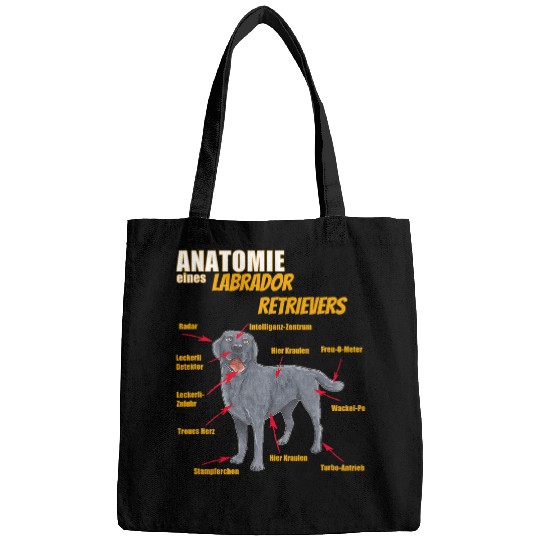 Labrador Lab Dog Funny anatomy of a Labrador clothing for him and her Bags