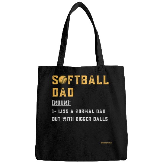 vintages Baseball Softball Dad with Bigger Balls Fathers Day Bags