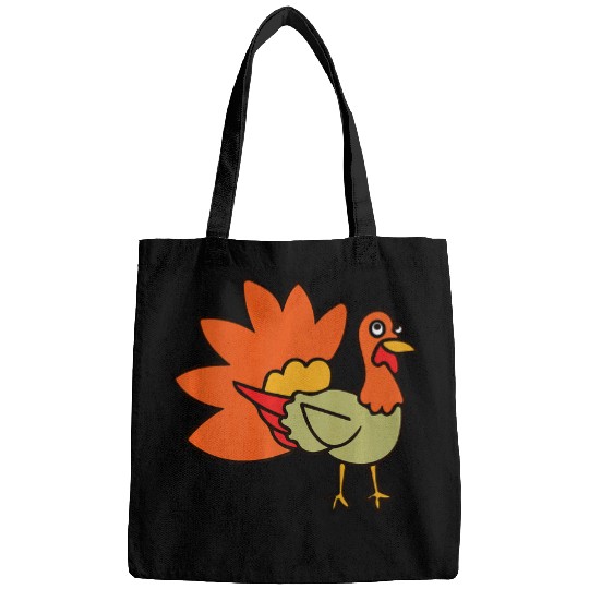 Turkey funny thanksgiving day turkey art s Bags