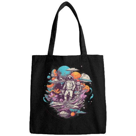 Lonely Astronaut Cool Astronaut Space Graphic Bags