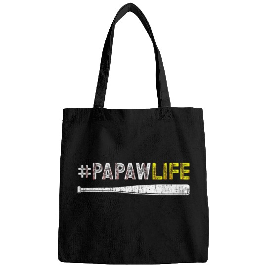 Papaw Life Softball Baseball Papaw Grandpa Bags