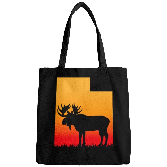 Moose or shed antler Hunting Utah Map art Hunter Bags