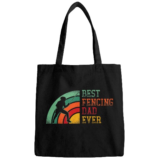 Mens Fencing daddy epee martial art fencer DAD retro Bags