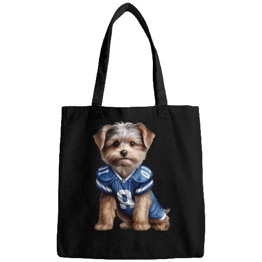 Yorkshire Terrier Football Puppy Touchdown Dog Bags