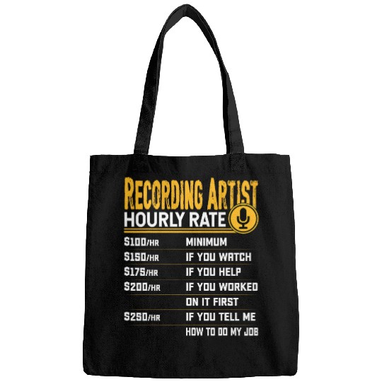 Recording Artist Hourly Rate Funny Singer Musician Bags