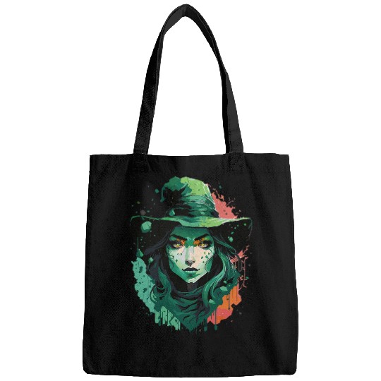 Womens Stunning Witch Portrait Witches Witch Wicca Pagan Sorcery 2 Bags