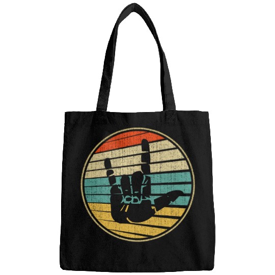 vintages Retro 70s 80s Interpreter ASL I Love You Hand Sign Bags