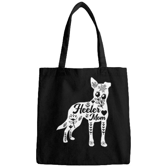 Womens Heeler Mom Funny Mothers Day Pet Cattle Dog Owner Adopt Bags