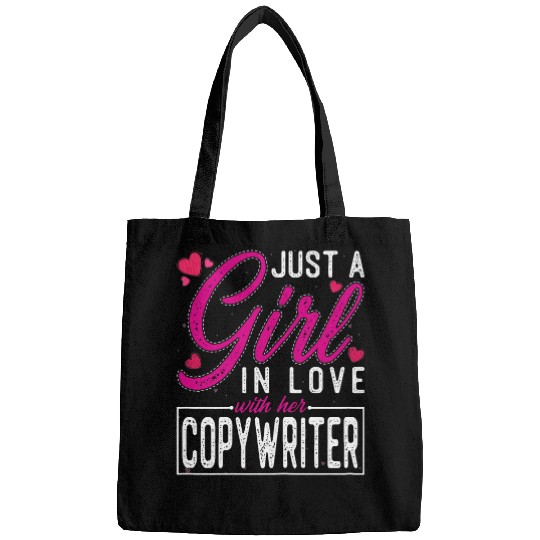 Womens Just a Girl in Love with Her writer Funny Wife Bags