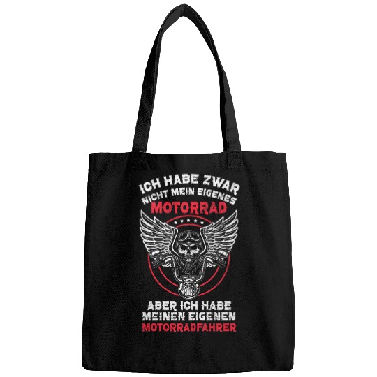 Womens Motorcycle Rider Motorcycle Funny Biker Saying Bags